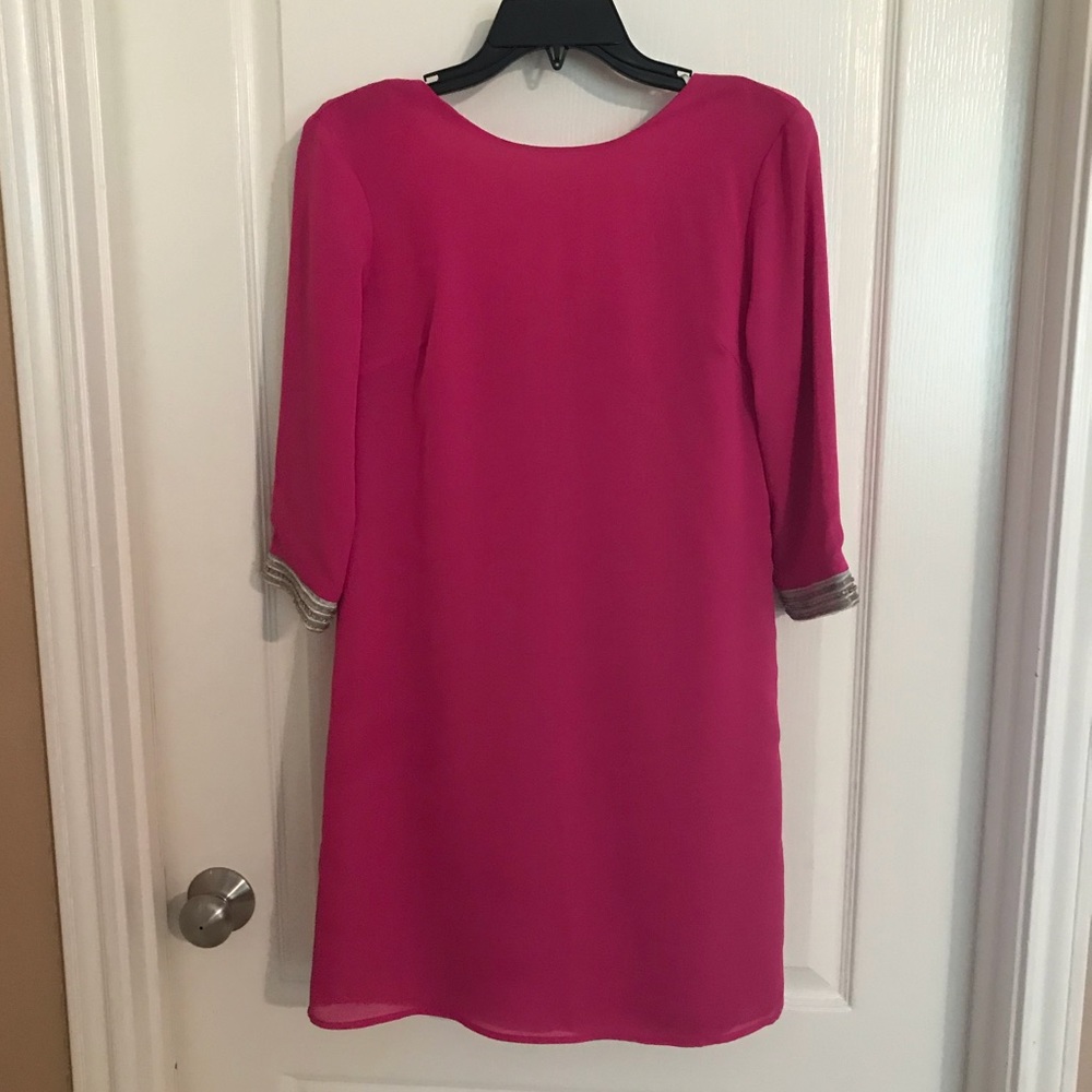 Hot pink shift dress